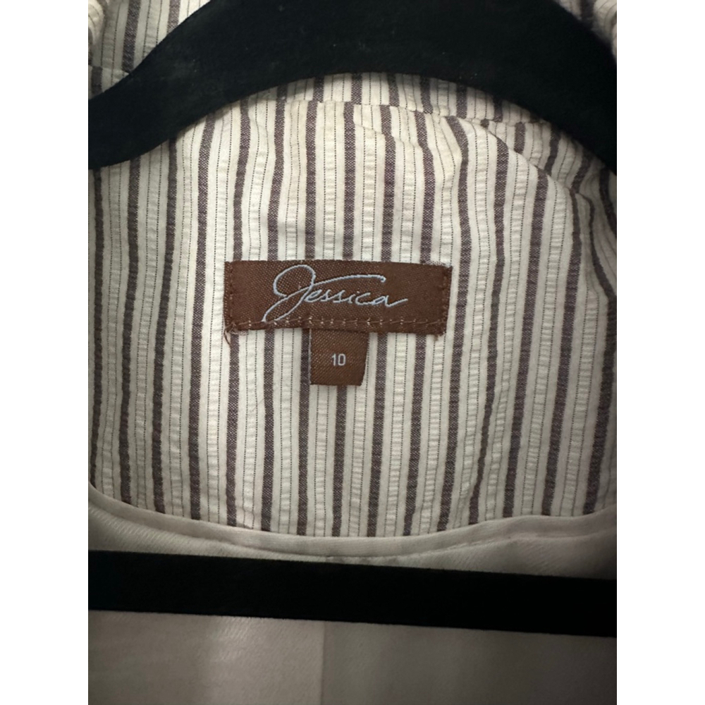 Women's Jessica Striped Blazer Tan/Black Size 10 - Picture 3 of 5